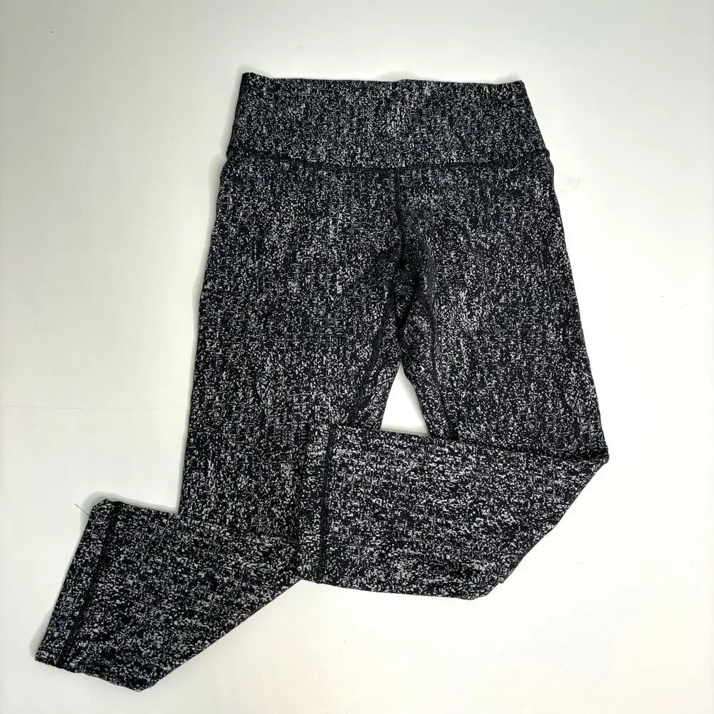Lululemon Wunder Under High Rise Crop Define Black, White 6